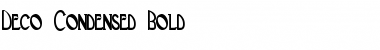 Deco-Condensed Bold Font