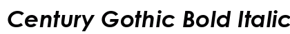 Century Gothic Bold Italic Font Century Gothic Bold Italic Font Preview