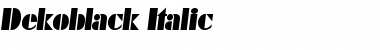 Download Dekoblack-Italic Font