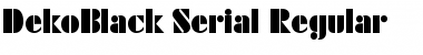 DekoBlack-Serial Regular Font