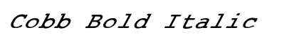 Cobb Bold Italic Font Cobb Bold Italic Font Preview