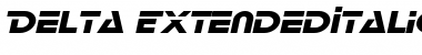 Delta-Extended Italic Font