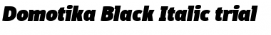 Domotika Trial Black Italic Font
