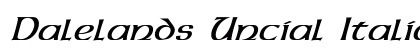 Dalelands Uncial Italic Font Preview Dalelands Uncial Italic Font Preview