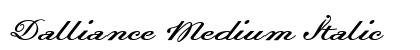 Dalliance Medium Italic Font Preview Dalliance Medium Italic Font Preview