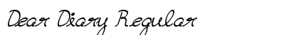 Dear Diary Regular Font Preview Dear Diary Regular Font Preview