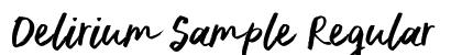 Delirium Sample Regular Font Delirium Sample Regular Font Preview