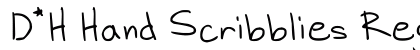 D*H Hand Scribblies Regular Font D*H Hand Scribblies Regular Font Preview