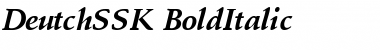 DeutchSSK BoldItalic Font