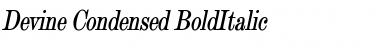 Devine Condensed BoldItalic Font