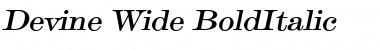 Devine Wide BoldItalic Font