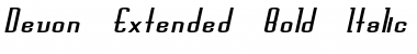 Devon-Extended Bold Italic Font