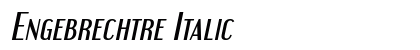 Engebrechtre Italic Font Engebrechtre Italic Font Preview