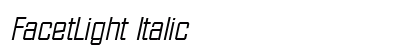 FacetLight Italic Font FacetLight Italic Font Preview