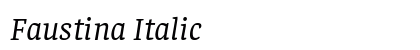 Faustina Italic Font Faustina Italic Font Preview