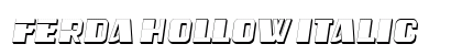 Ferda Hollow Italic Font Preview Ferda Hollow Italic Font Preview