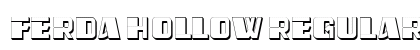 Ferda Hollow Regular Font Preview Ferda Hollow Regular Font Preview