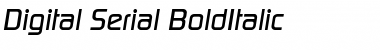 Digital-Serial BoldItalic Font