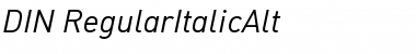 Download DIN-RegularItalicAlt Font
