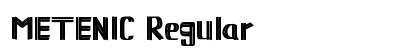 METENIC Regular Font METENIC Regular Font Preview
