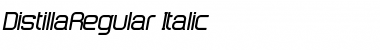 DistillaRegular Italic Regular Font