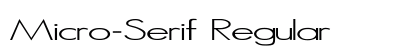 Micro-Serif Regular Font Micro-Serif Regular Font Preview