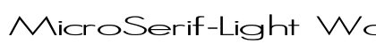 MicroSerif-Light Wd Regular Font MicroSerif-Light Wd Regular Font Preview