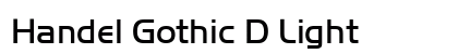 Handel Gothic D Light Font Handel Gothic D Light Font Preview