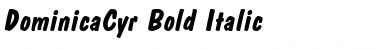 DominicaCyr Bold Italic Font
