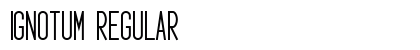 Ignotum Regular Font Preview Ignotum Regular Font Preview