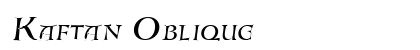 Kaftan Oblique Font Preview Kaftan Oblique Font Preview