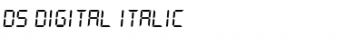 DS-Digital Italic Font
