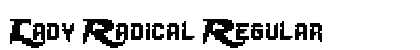 Lady Radical Regular Font Preview Lady Radical Regular Font Preview