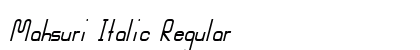 Mahsuri Italic Regular Font Preview Mahsuri Italic Regular Font Preview