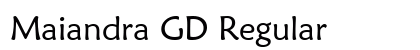Maiandra GD Regular Font Preview Maiandra GD Regular Font Preview