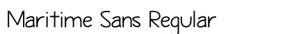 Maritime Sans Regular Font Preview Maritime Sans Regular Font Preview