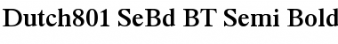 Dutch801 SeBd BT Semi-Bold Font