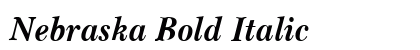 Nebraska Bold Italic Font Preview Nebraska Bold Italic Font Preview
