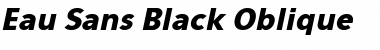 Eau Sans Black Oblique Font