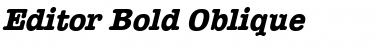 Editor Bold Italic Font