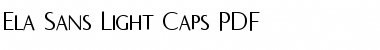 Ela Sans Light Caps Regular Font