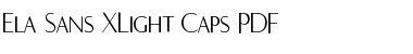 Download Ela Sans XLight Caps Font