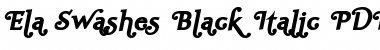Ela Swashes Black Italic Font