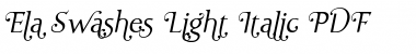 Ela Swashes Light Italic Font