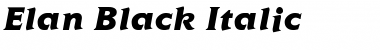 Elan Black Italic Font