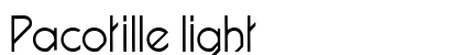 Pacotille light Font Pacotille light Font Preview