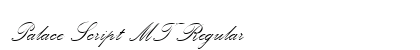 Palace Script MT Regular Font Palace Script MT Regular Font Preview