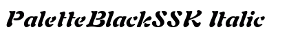 PaletteBlackSSK Italic Font PaletteBlackSSK Italic Font Preview