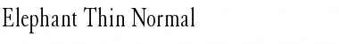 Elephant Thin Normal Font