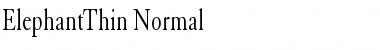 ElephantThin Normal Font